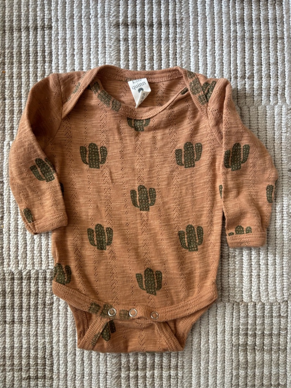 kate quinn Rust Cactus Print Baby Bodysuit